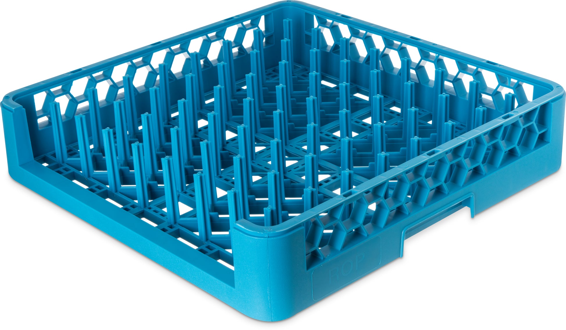 ROP14 OptiClean™ OptiClean™ Blue Open Side All Purpose Peg Dish Rack 500mm x 500mm x 102mm. Peg Height: 76mm Space Between Peg: 45mm - Pack of 6 - Pack Price - Hospitality Connect