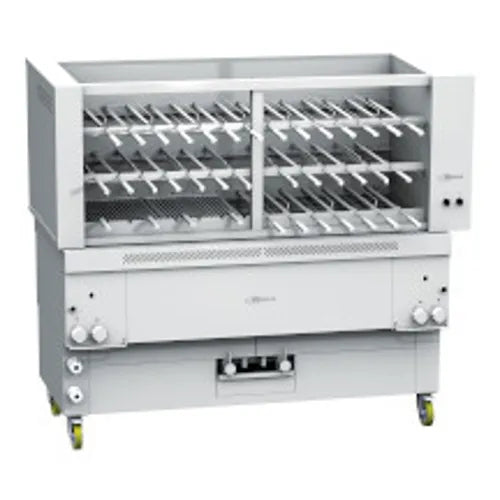 Gresilva GR20 Horizontal Multifuction Gas Rodizio Grill on base with auto fill water bath feed - 20 rotating spit positions GRE.R20.A10 - Hospitality Connect