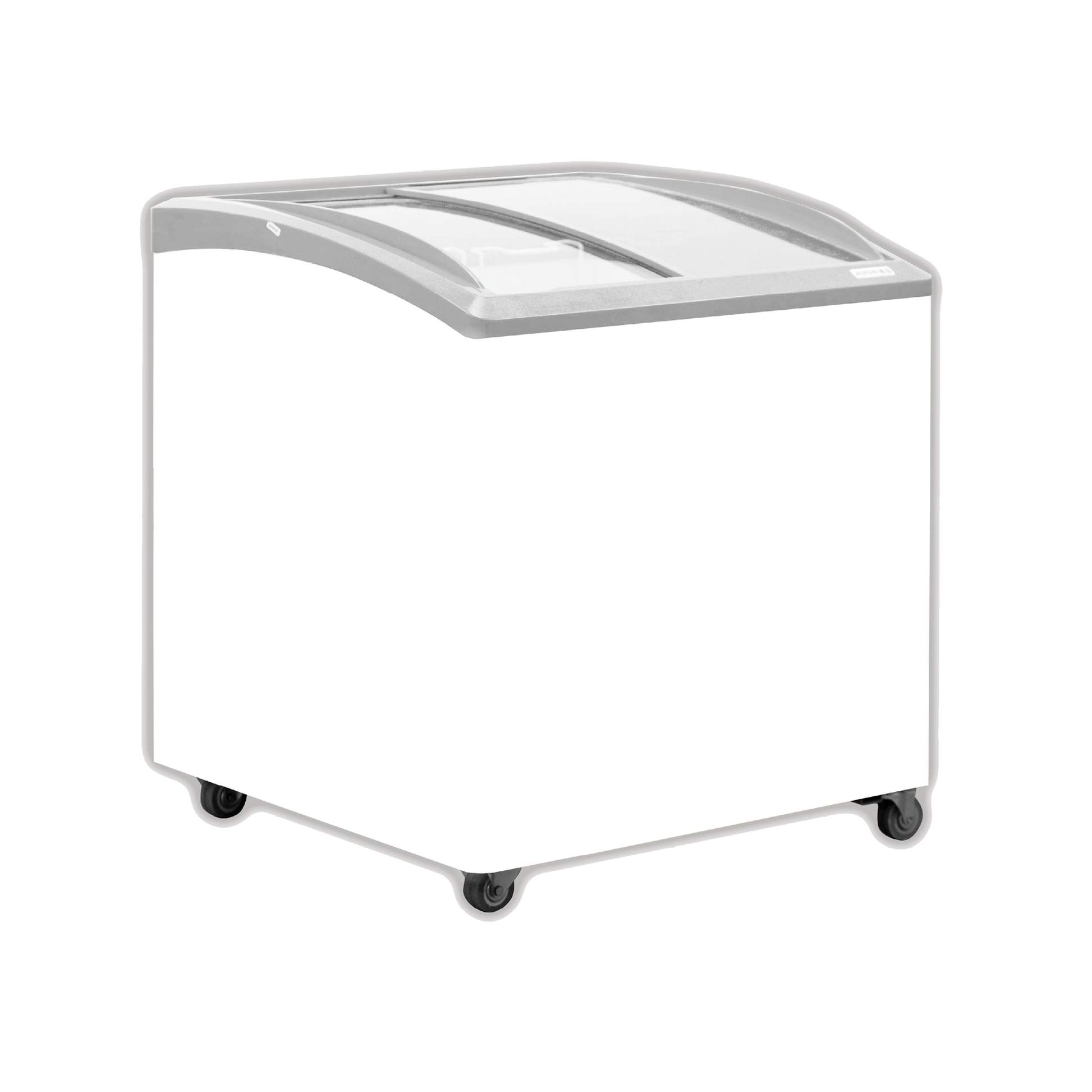 Exquisite Curved Glass Display Chest Freezers with 3 Baskets with LED - Hospitality Connect