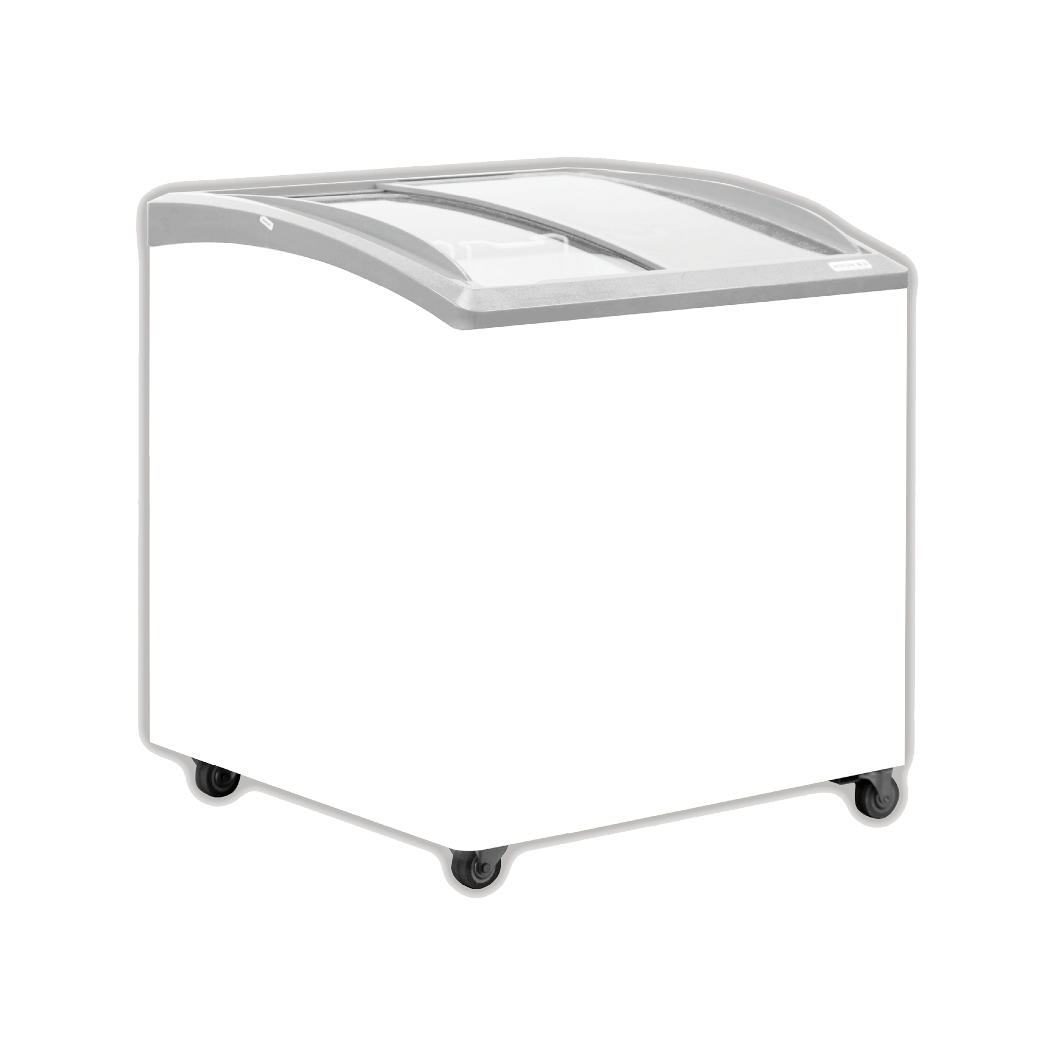 Exquisite Curved Glass Display Chest Freezers with 3 Baskets with LED - Hospitality Connect