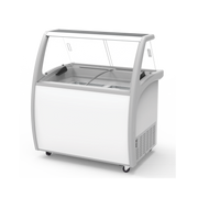 Exquisite SD325S2 Six Tubs Ice Cream Scooping Freezers with Scoop Washer and Bottom Storage Door - Hospitality Connect