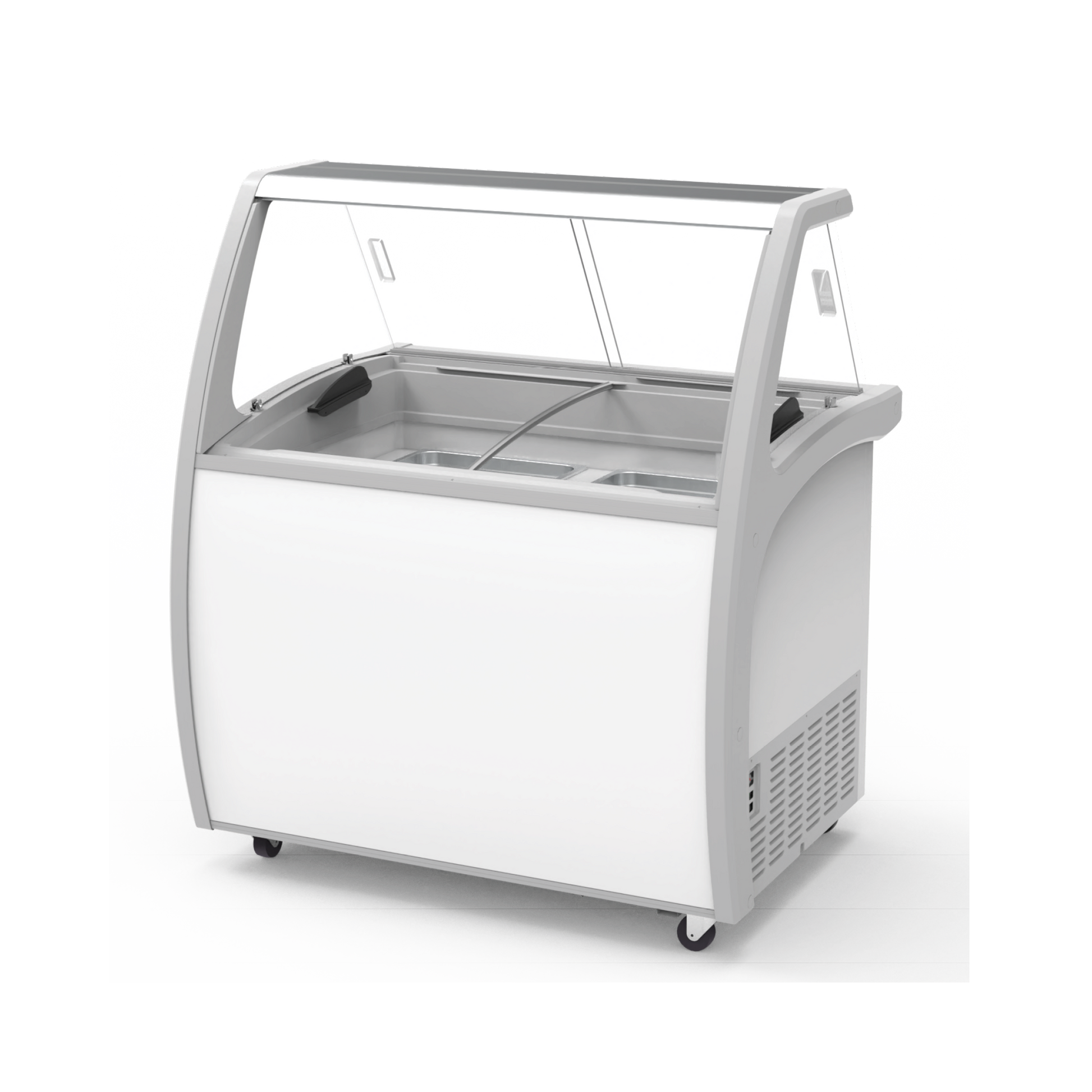 Exquisite SD325S2 Six Tubs Ice Cream Scooping Freezers with Scoop Washer and Bottom Storage Door - Hospitality Connect