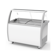 Exquisite SD415S2 Nine Tubs Ice Cream Scooping Freezers with Scoop Washer and Bottom Storage Door - Hospitality Connect