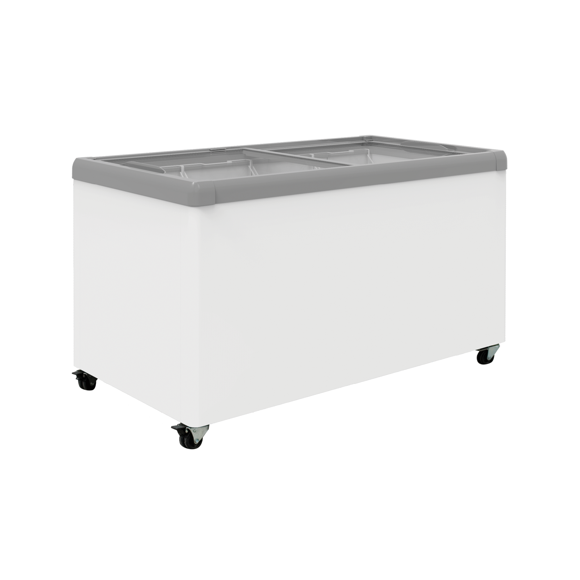 Exquisite SD450 Flat Glass Display Chest Freezers with Baskets - Hospitality Connect