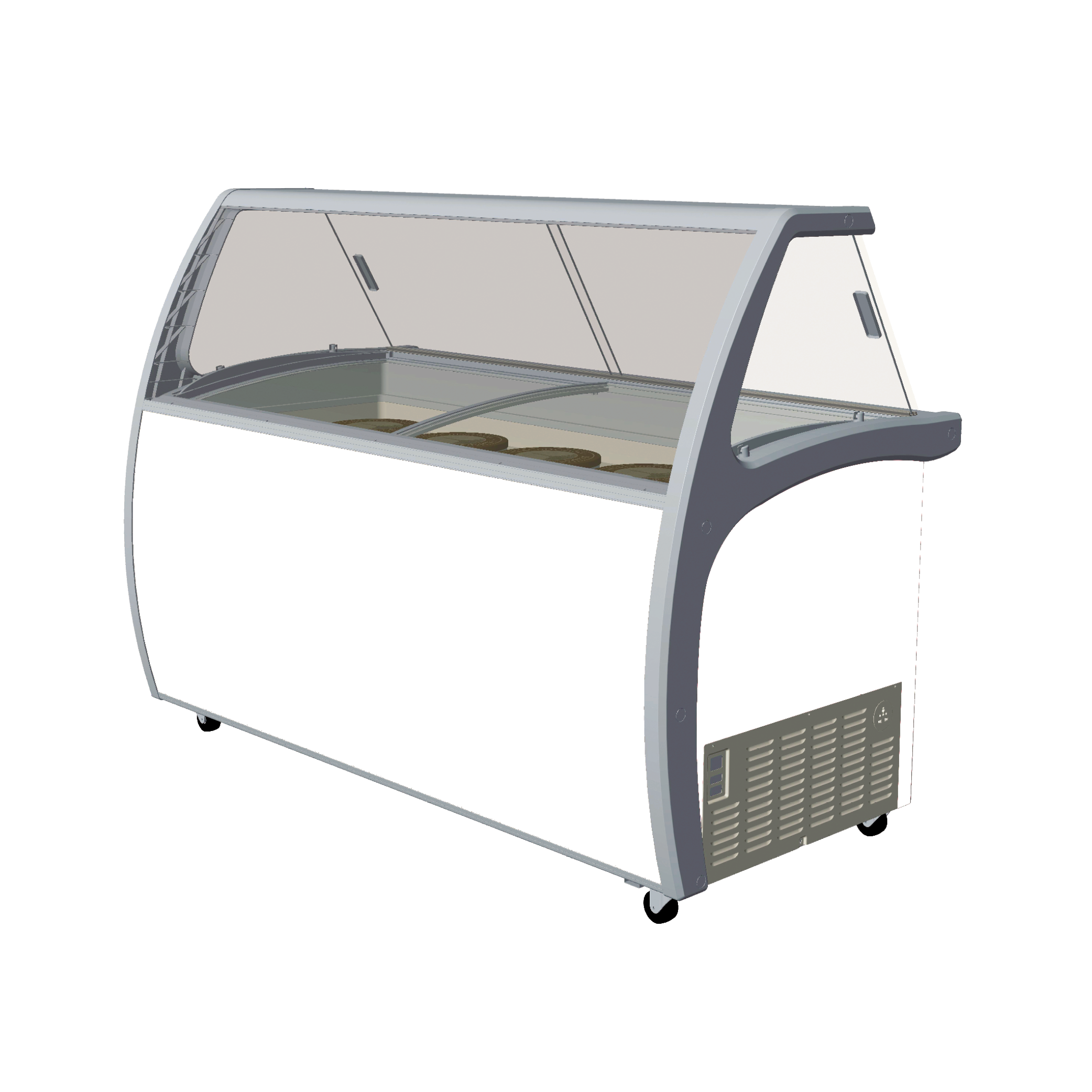 Exquisite SD575S2 Twelve Tubs Ice Cream Scooping Freezers with Scoop Washer and Bottom Storage Door - Hospitality Connect