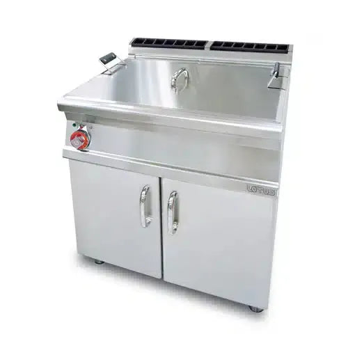 Lotus 45L Large Pan Electric Pastry Fryer on Cabinet F45-78ET - Hospitality Connect