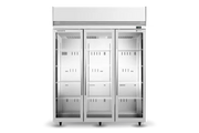 Skope ActiveCore Upright Freezer top Mount 3 Glass Door SKFT1500N-A2 - Hospitality Connect