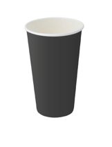 Pakmax BLACK 16oz Single Layer Hot Paper Cup - SLHPC-90-16BK 1000
