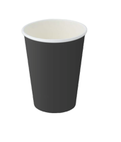 Pakmax BLACK 8oz 90mm Single Layer Hot Paper Cup - SLHPC-90-8BK 1000