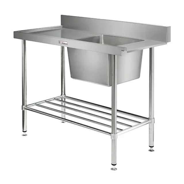 Simply Stainless Dishwasher Inlet Bench 700 Series - 2100mm Wide Right SS08.7.2100R - Hospitality Connect