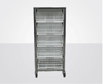 Winterhalter 5x400x400 Stainless Steel mobile Rack Storage 475 x 475 x 1350mm