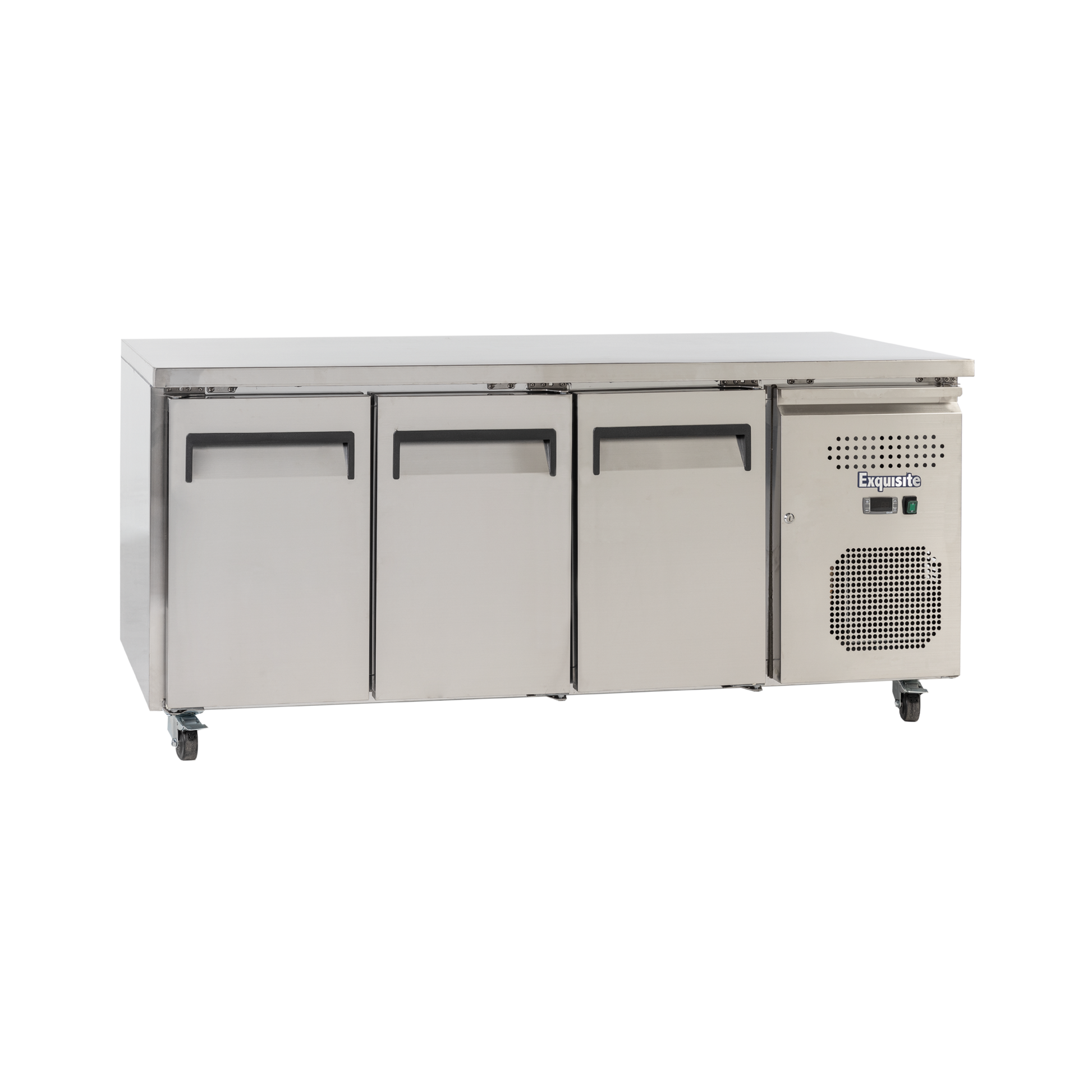 Exquisite SSC400H Three Solid Doors Underbench Storage Refrigerators Slimline 386 Litre - Hospitality Connect