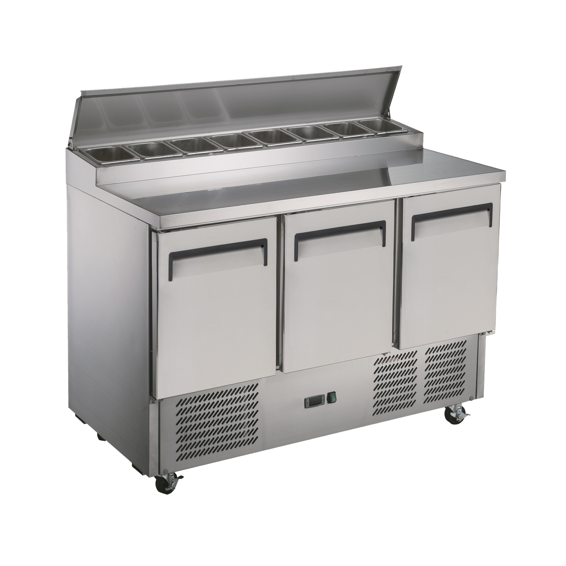 Exquisite Three Door Stainless Steel Top Food Preparation Refrigerators (Excluding Pans) - Hospitality Connect
