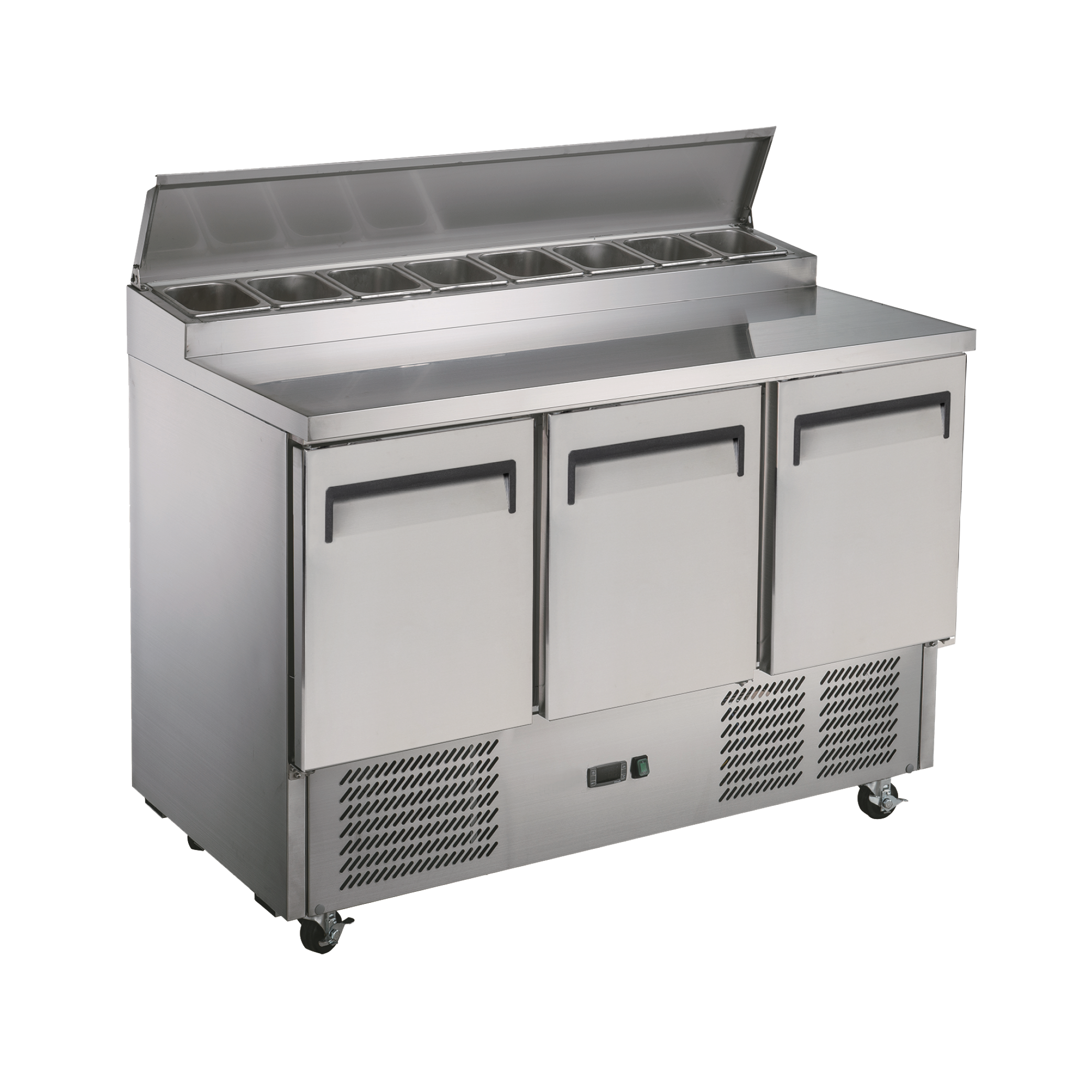 Exquisite Three Door Stainless Steel Top Food Preparation Refrigerators (Excluding Pans) - Hospitality Connect
