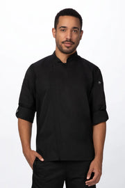 Chef Works Sustainable Hartford chef jacket made of eco-friendly fabric, featuring a classic design and professional fit.