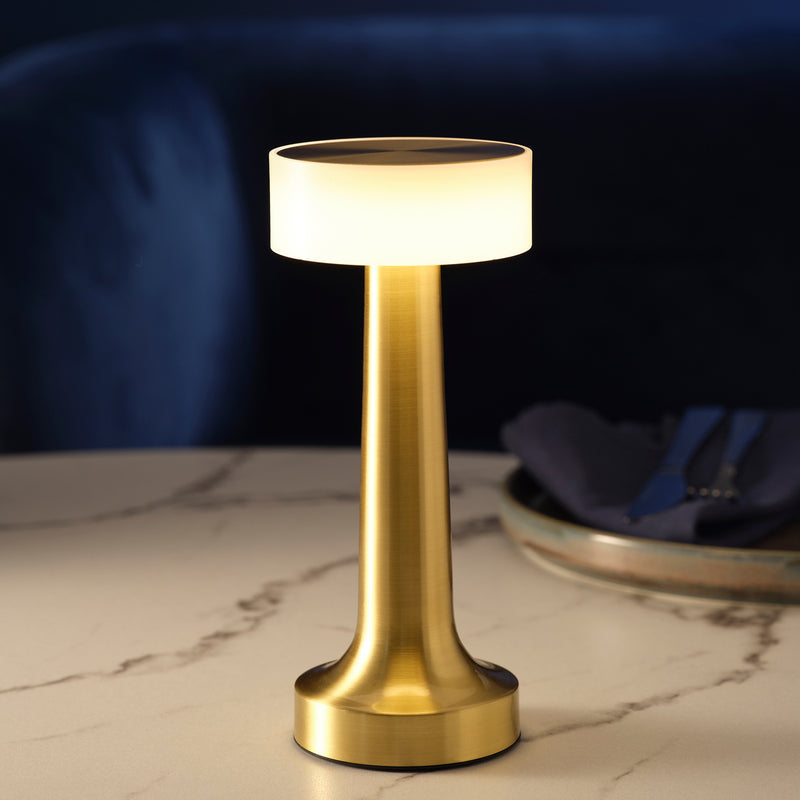 TABLEKRAFT AURA CORDLESS TABLE LAMP LED 90x205mm COPPER