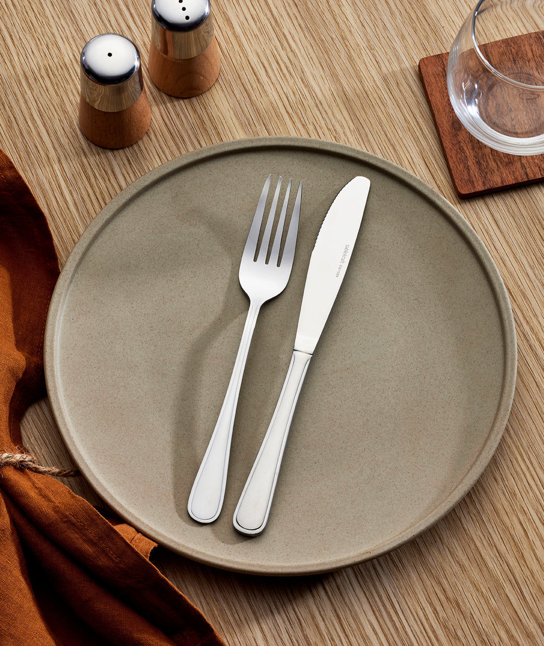 TABLEKRAFT SOHO ROUND PLATE 285x10mm STONE Box of 4 - Hospitality Connect