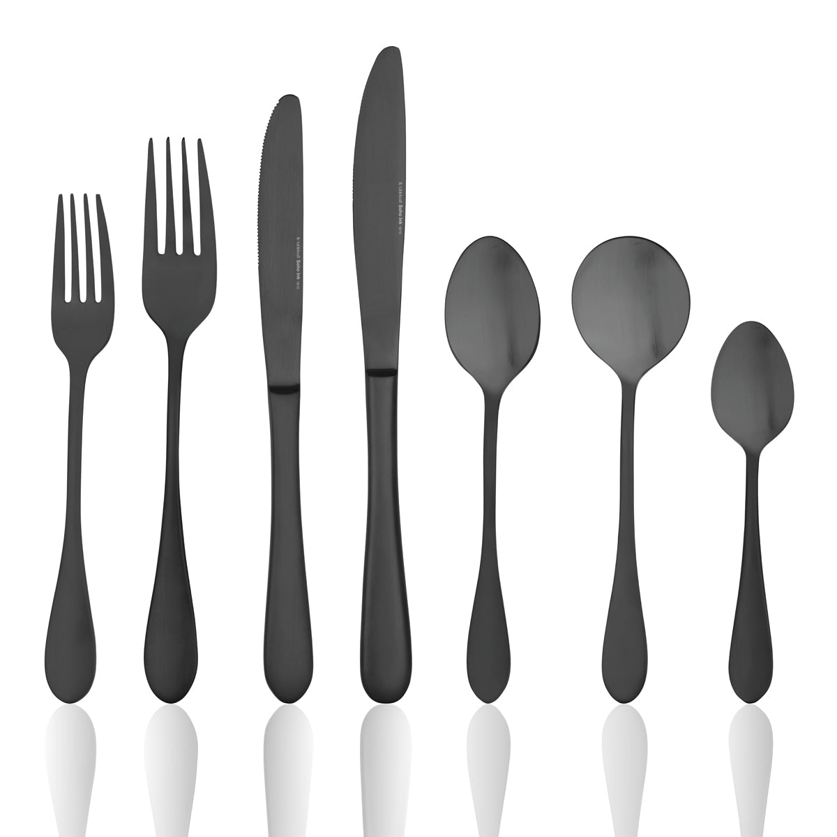 TABLEKRAFT SOHO INK CUTLERY SET 56pc 18/10 - Hospitality Connect