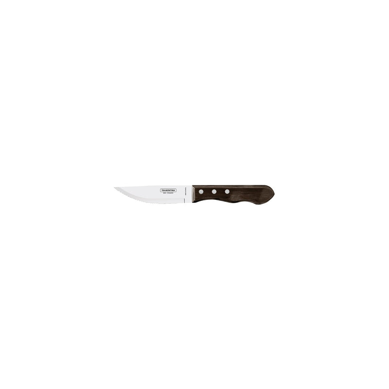POLYWOOD 5" JUMBO STEAK KNIFE 16-SERRATED WIDE BROWN