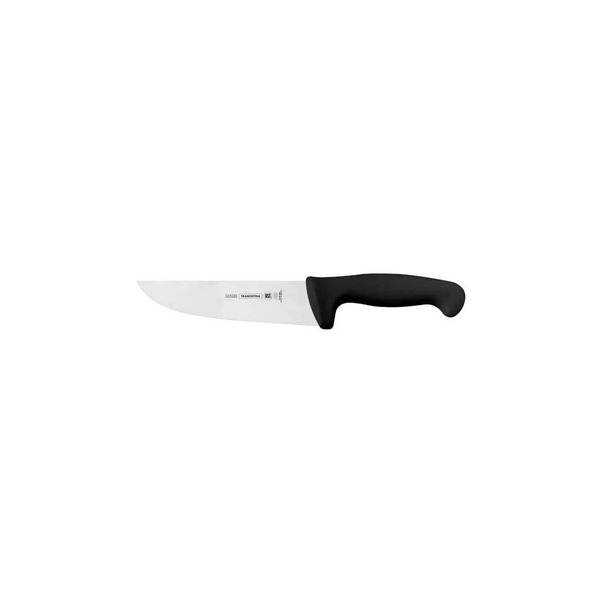 TRAMONTINA PROF BUTCHER KNIFE STRAIGHT BACK 300mm BLK H/S - Hospitality Connect