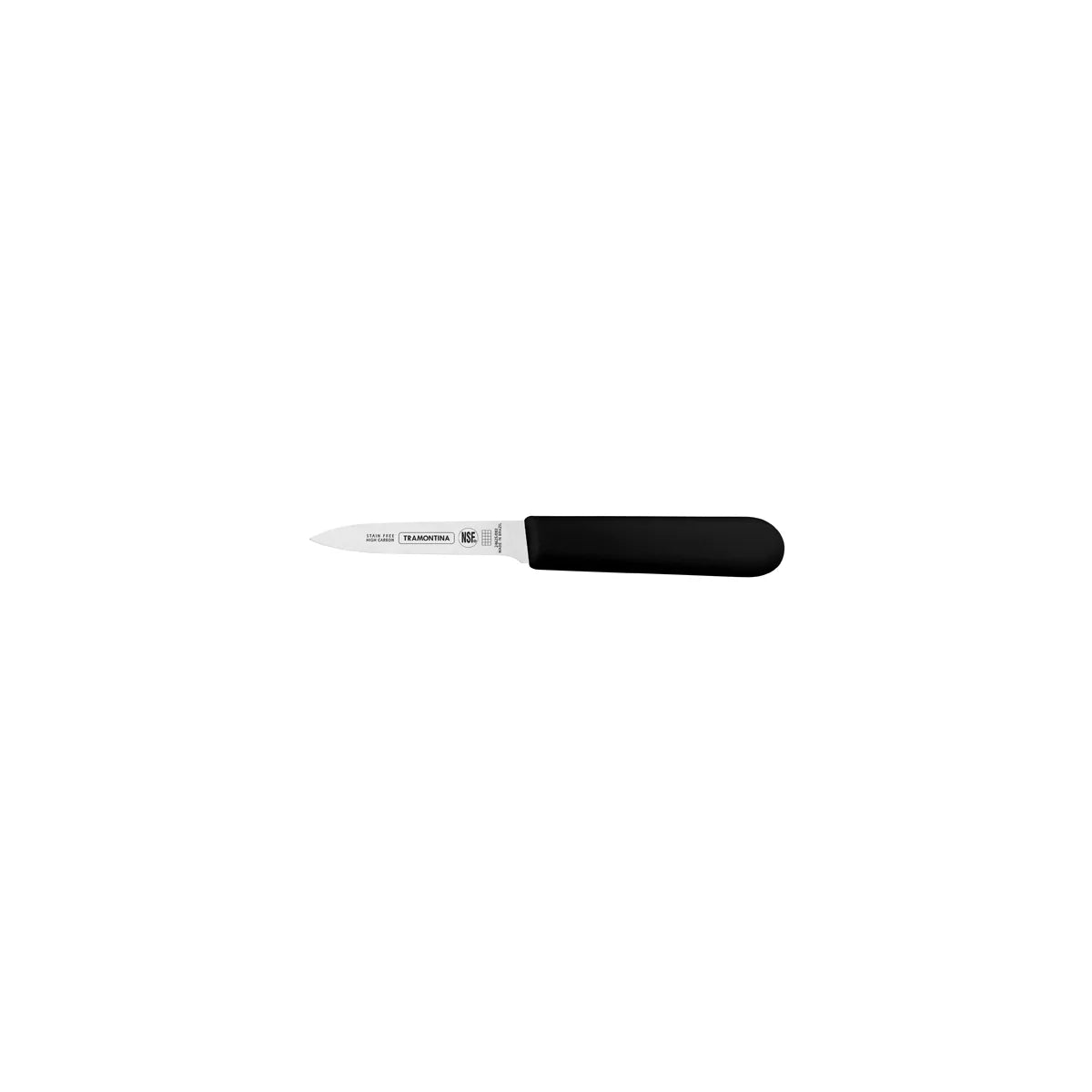 TRAMONTINA PROF PARING KNIFE STRAIGHT ED 100mm BLK H/S - Hospitality Connect