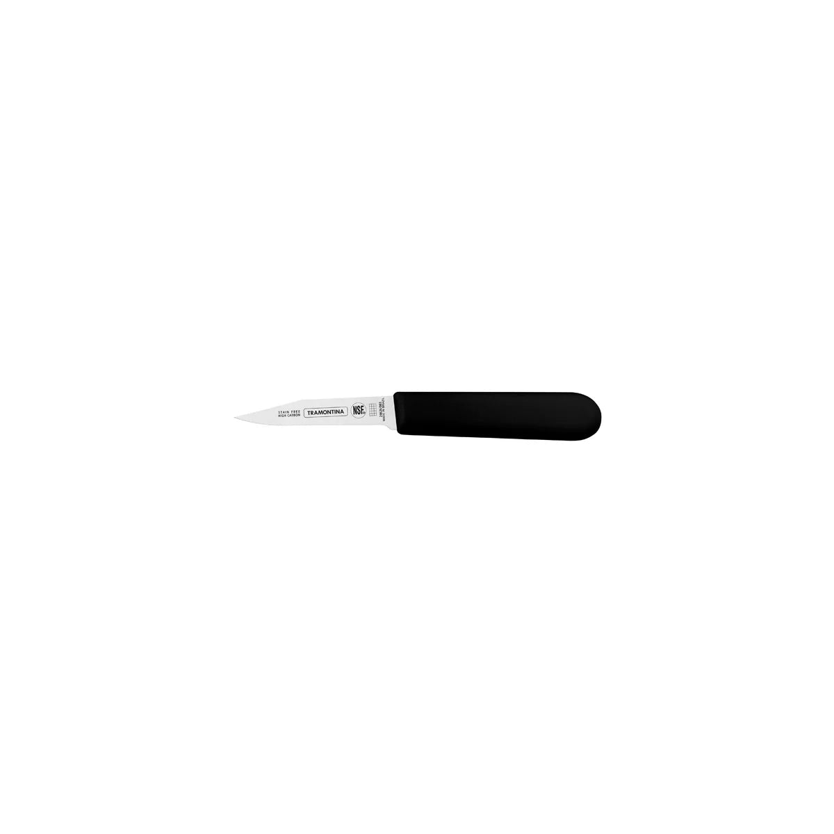 TRAMONTINA PROF PARING KNIFE POINT EDGE  70mm BLK H/S - Hospitality Connect
