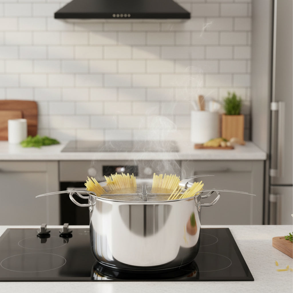 PROFESSIONAL STOCK POT w/PASTA INSERT 300mm, 13.5lt S/S - Hospitality Connect