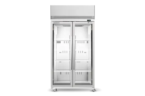 Skope ActiveCore Upright Freezer 2 Glass Door Lit Sign with 5 Shelves TMF1000N-AC - Hospitality Connect