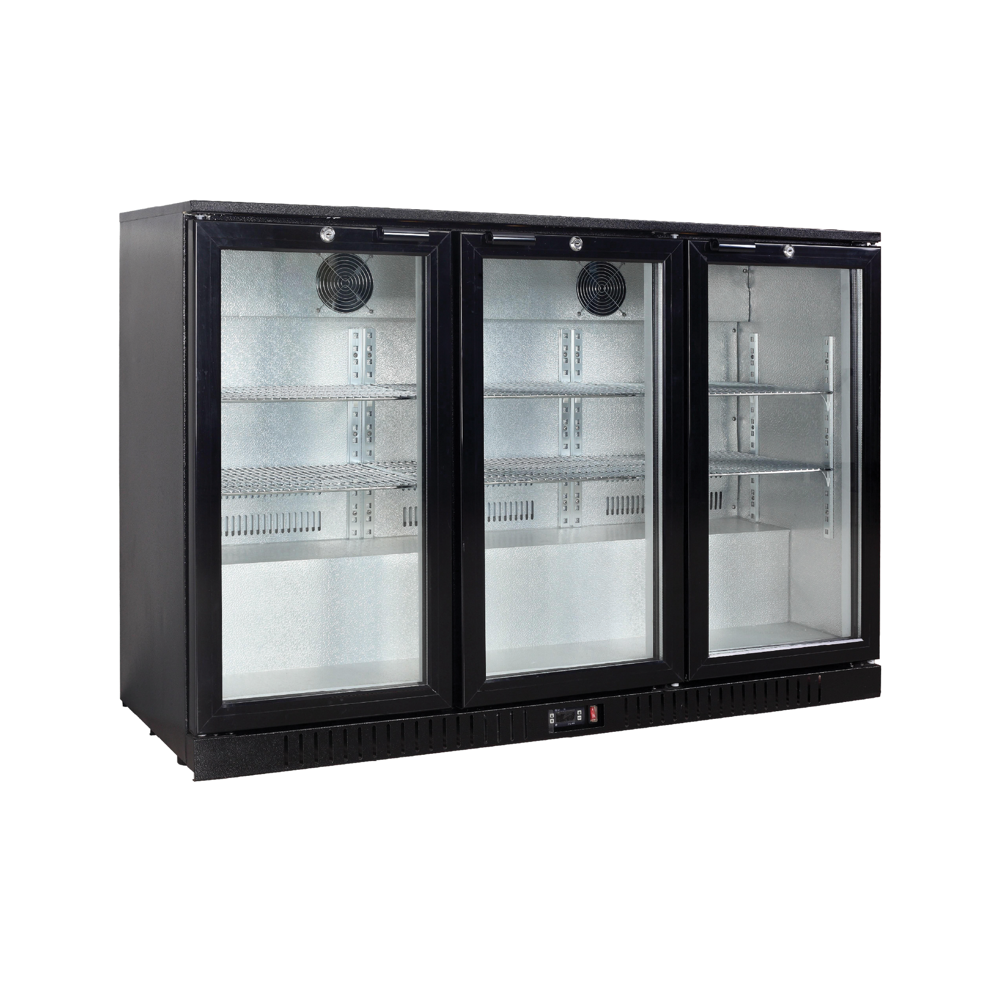 Exquisite UBC330 Three Swing Doors Backbar Display Refrigerators 900mm Height - Hospitality Connect