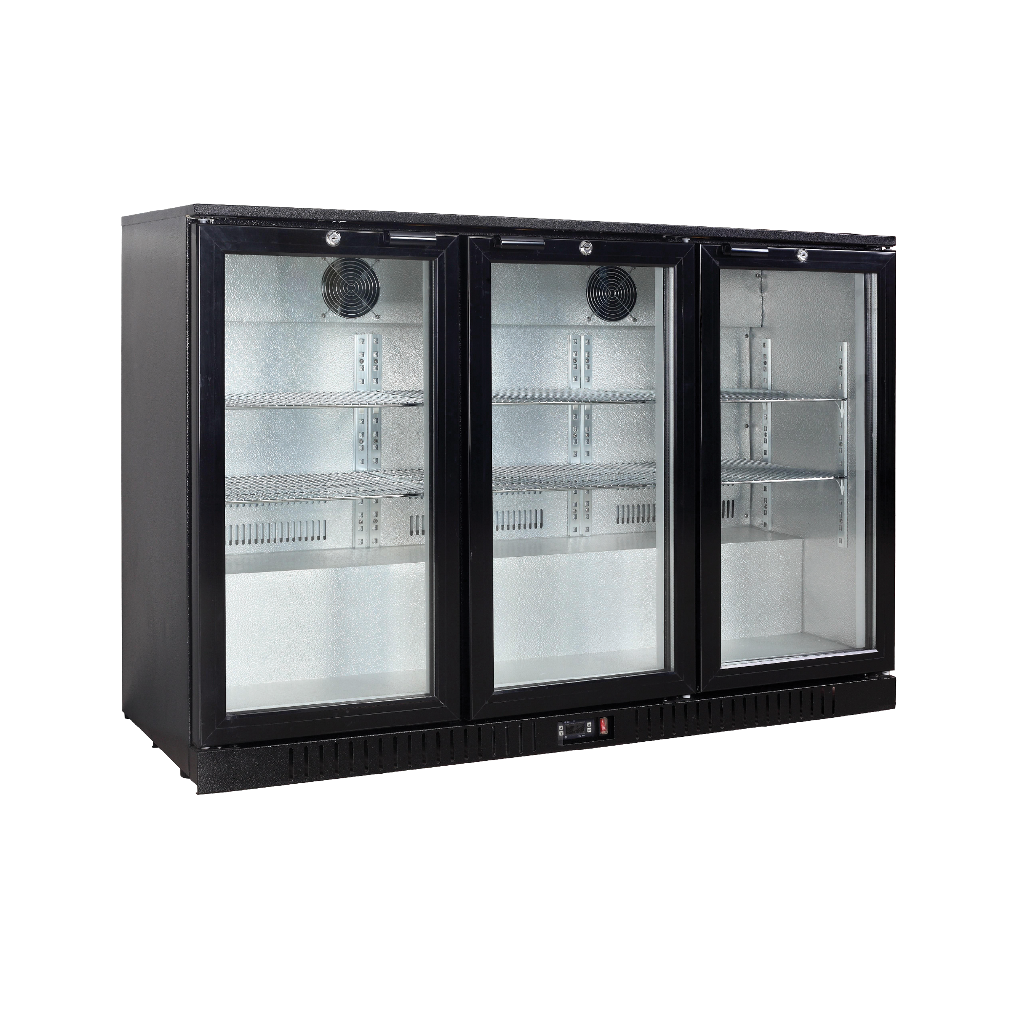 Exquisite UBC330 Three Swing Doors Backbar Display Refrigerators 900mm Height - Hospitality Connect