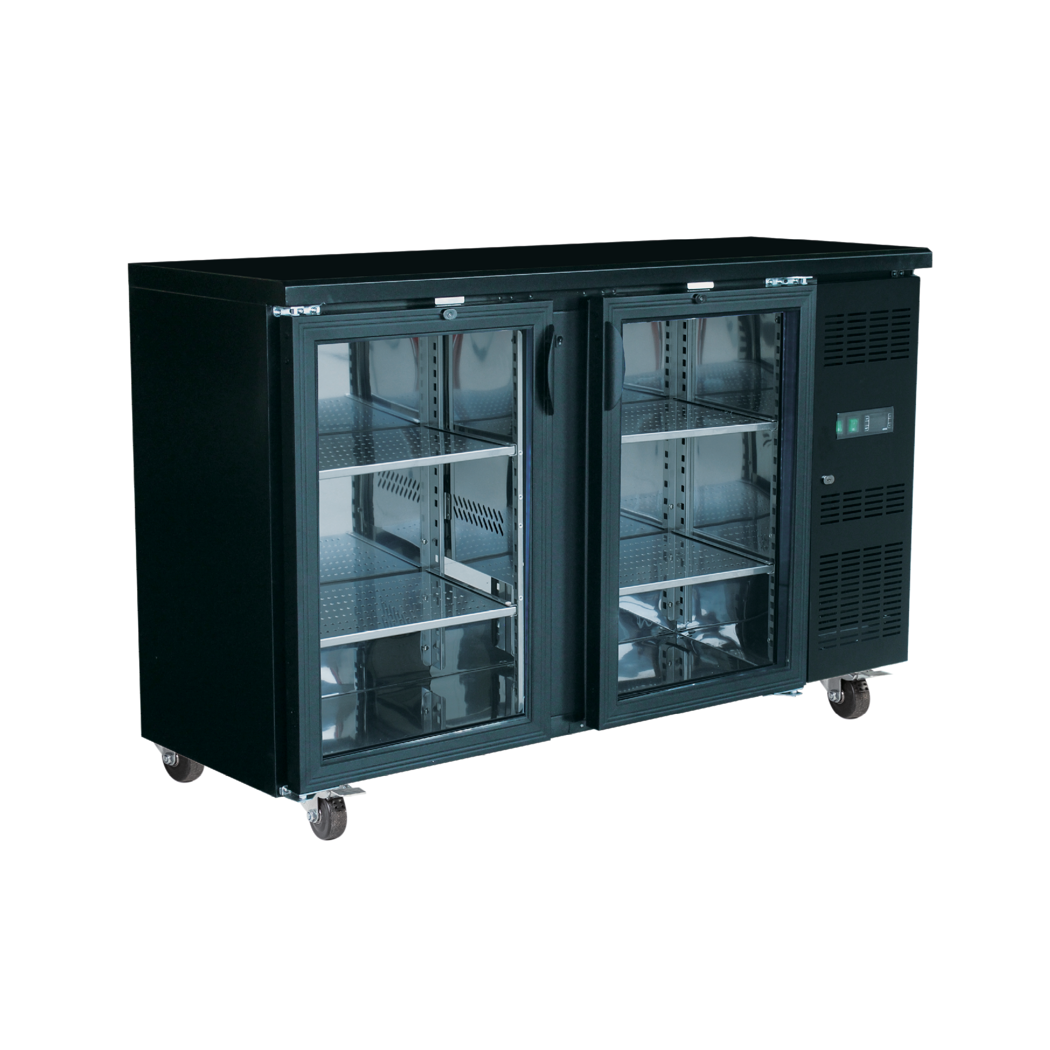 Exquisite Two Glass Doors Underbench Storage Refrigerators 380 Litre - Hospitality Connect