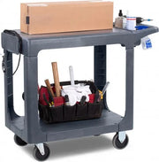 Carlisle flat Shelf Utility Cart; Colour Grey UC194023 - Hospitality Connect