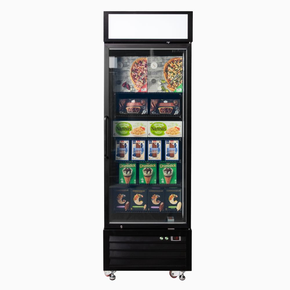 Bromic Upright Display Freezer 546L - 1 Door - Flat Glass - Lightbox UF0550GDL-NR - Hospitality Connect