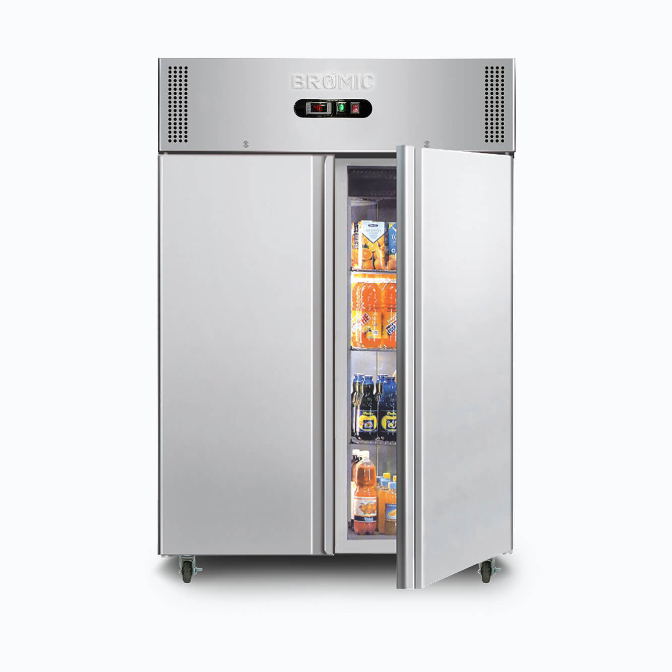 Bromic Upright Freezer - 1300L - 2 Doors - Stainless Steel UF1300SDF-NR-1 - Hospitality Connect