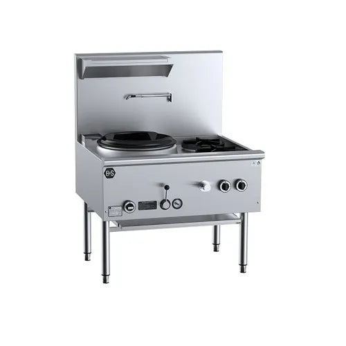 VERR Single Hole Deluxe Waterless Wok Table With 2 RHS Burners VUFWWD-1SB2.