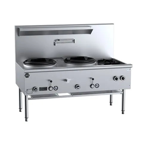 VERR Two Hole Deluxe Waterless Wok Table with 2 RHS side Burner VUFWWD-2SB2.