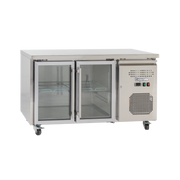 Exquisite USC260G Two Glass Doors Underbench Storage Refrigerators 314 Litre - Hospitality Connect