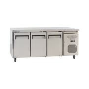 Exquisite USC400H Three Solid Doors Underbench Storage Refrigerators 465 Litre - Hospitality Connect