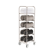 Aladdin Temp-Rite 5 LEVEL, 1X BAY TROLLEY TO SUIT DOME STORAGE WASH RACK, c/w 5 x wire racks USR60 - Hospitality Connect