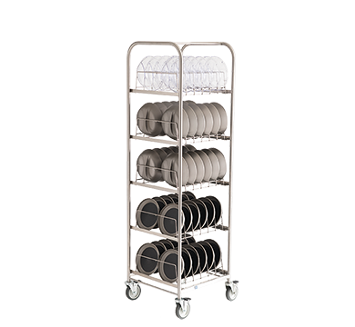 Aladdin Temp-Rite 5 LEVEL, 1X BAY TROLLEY TO SUIT DOME STORAGE WASH RACK, c/w 5 x wire racks USR60 - Hospitality Connect