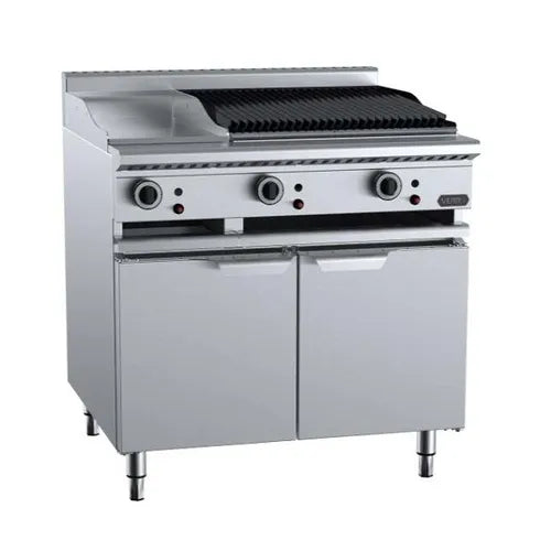 VERR Combination 300mm Grill Plate & 600mm Char Broiler Cabinet Mounted VBT-GRP3-CBR6.