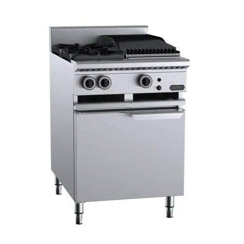 VERR Combination Two Open Burners & 300mm Char Broiler Cabinet MountedVBT-SB2-CBR3.