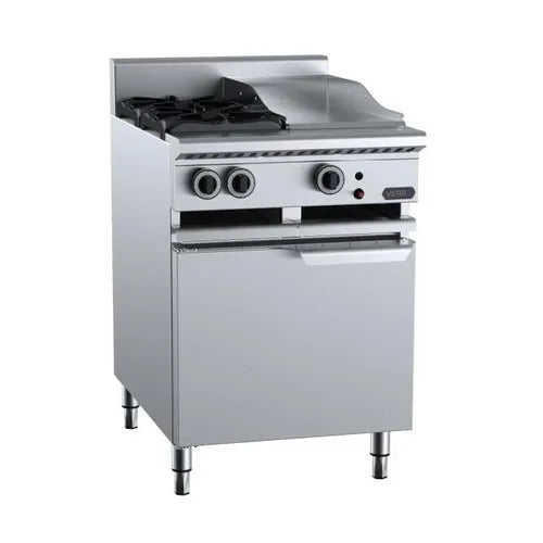 VERR Combination Two Open Burners & 300mm Grill Plate Cabinet Mounted VBT-SB2-GRP3.