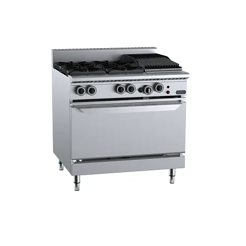 VERR Oven with Four Open Burners & 300mm Char Broiler VOV-SB4-CBR3.