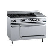 VERR Oven with Six Burners & 300mm Grill Plate VOV-SB6-GRP3. - Hospitality Connect