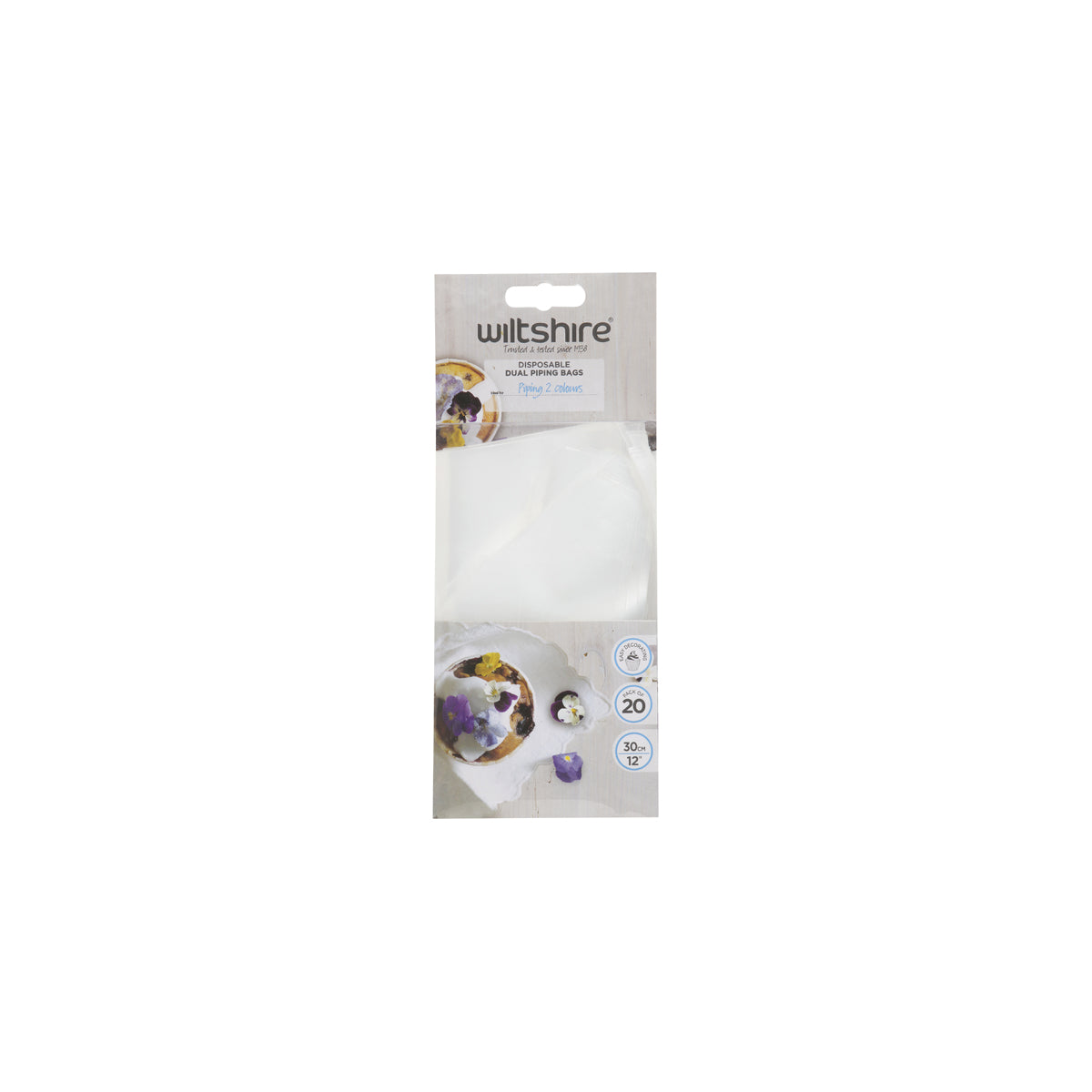 WILTSHIRE DUAL PIPING BAG-DISPOSABLE 300mm 20PK - Hospitality Connect