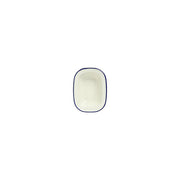 WILTSHIRE PIE DISH-ENAMEL OBLONG BLUE RIM 200ml 120x85mm - Hospitality Connect