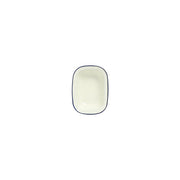 WILTSHIRE PIE DISH-ENAMEL OBLONG BLUE RIM 400ml 160x110mm - Hospitality Connect