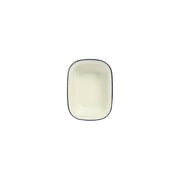 WILTSHIRE PIE DISH-ENAMEL OBLONG BLUE RIM 1.0lt 215x150mm - Hospitality Connect