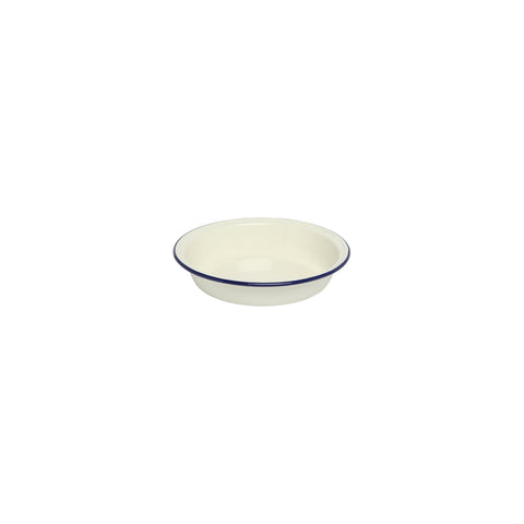 WILTSHIRE PIE DISH-ENAMEL ROUND BLUE RIM 195x20mm - Hospitality Connect